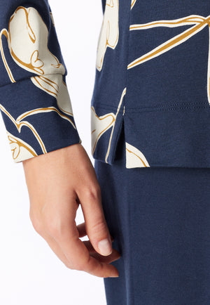 Schiesser Dames Pyjama 182019 Blauw