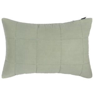Linolux Kussenhoes Blocks Stonewashed Mineral Green 40x60