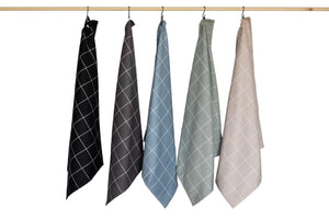 Jorzolino Theedoek Grote Ruit Grey 65x65