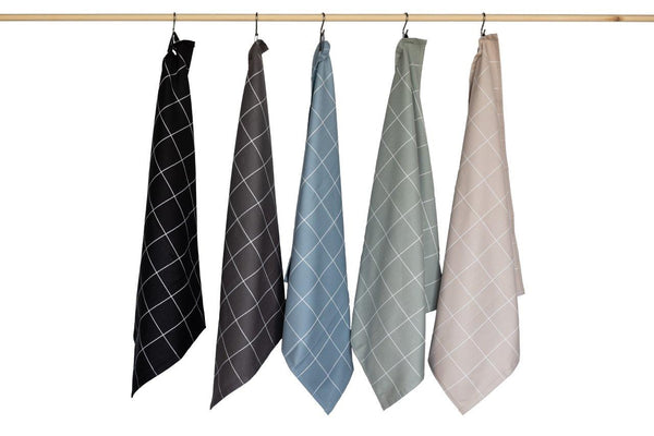 Jorzolino Theedoek Grote Ruit Grey 65x65