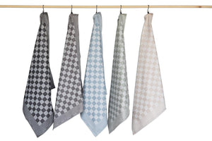 Jorzolino Theedoek Kleine Ruit Grey Green 65x65
