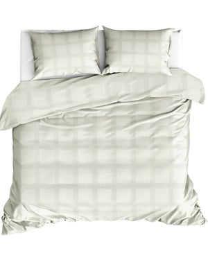 Dekbedovertrek Linolux Quadrant Off White- 400 count katoen satijn