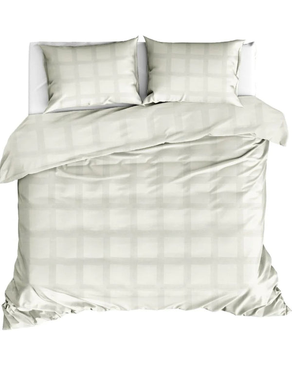 Dekbedovertrek Linolux Quadrant Off White- 400 count katoen satijn