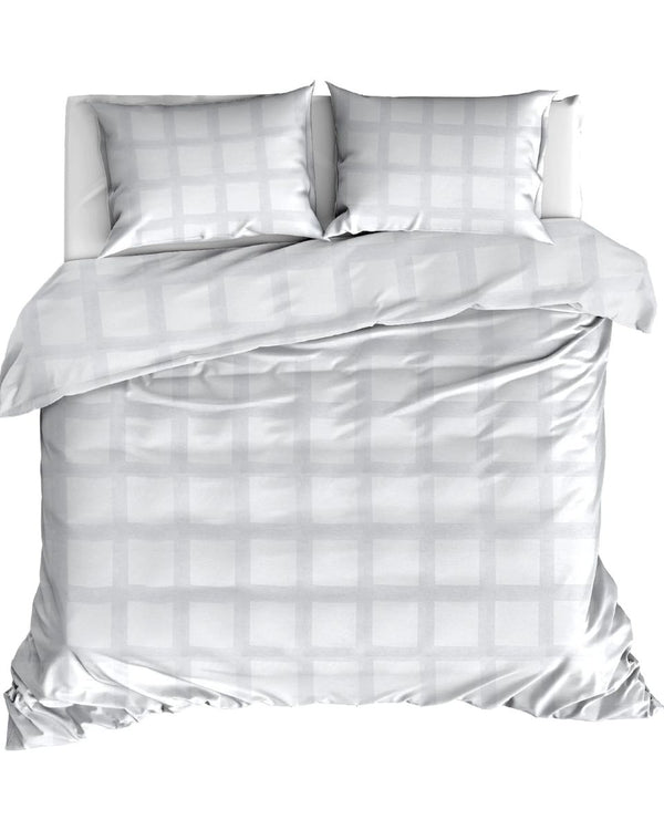 Dekbedovertrek Linolux Quadrant White- 400 count katoen satijn