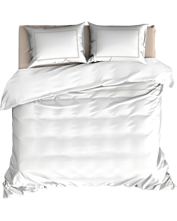 Dekbedovertrek Livello Zigzag White/Stone
