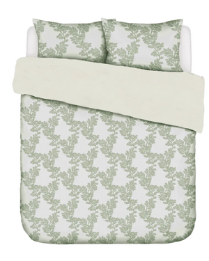 Linolux Dekbedovertrek Willow Green - ingeweven dessin
