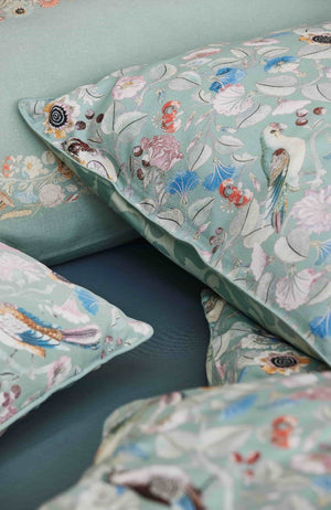 Detail Dekbedovertrek Essenza Aleste Surf Green