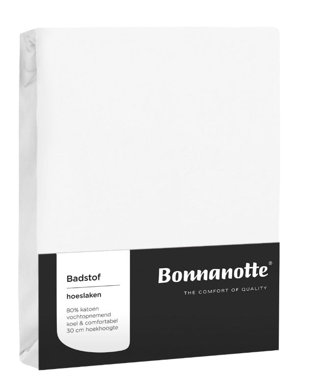 Hoeslaken Bonnanotte Badstof  Wit