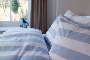 Dekbedovertrek Livello Beach Stripe Blue detail