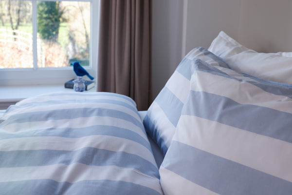 Dekbedovertrek Livello Beach Stripe Blue detail