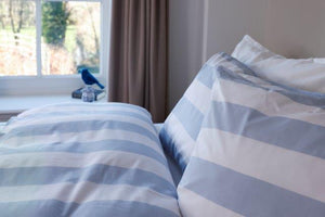 Kussensloop Livello Beach Stripe Blue close up