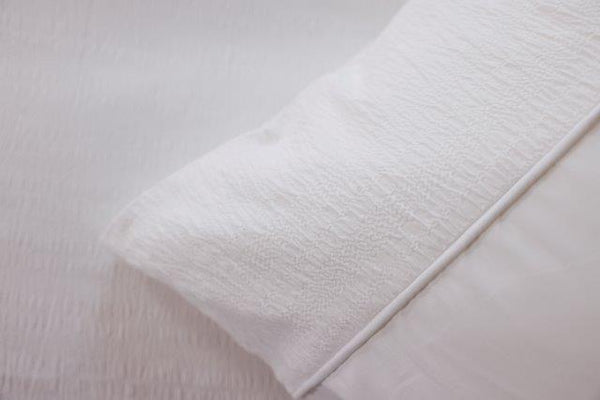 Kussensloop Livello Seersucker White detail