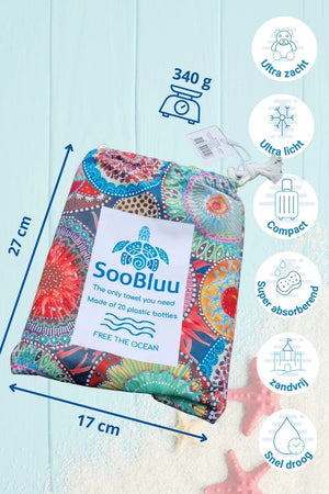 Strandlaken SooBluu Anemon Multi formaat en gewicht