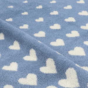 Keukendoek Bunzlau Castle Hearts Grey Blue detail