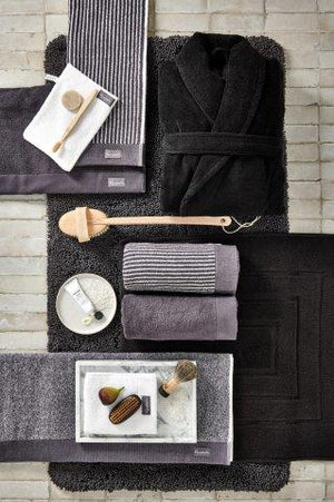 Badtextiel Vandyck Home Petit Ligne Off Black combinatie