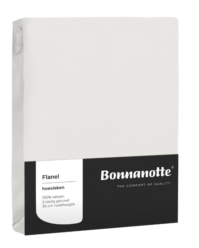 Hoeslaken Bonnanotte Flanel Off White