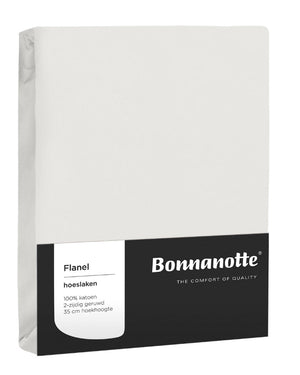 Hoeslaken Bonnanotte Flanel Off White