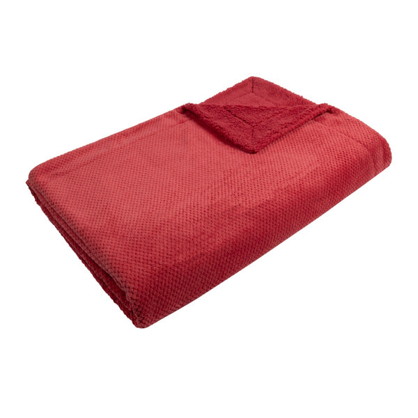 Fleece Plaid Linolux Lio Rosewood binnenzijde terry