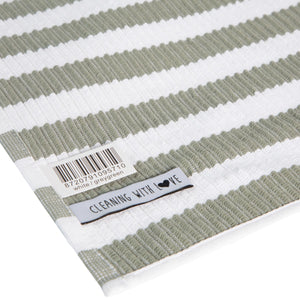 Vaatdoek Livello White/Grey Green label