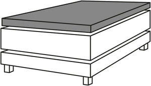 Topper Hoeslaken Stretch Excellent Brown tekening