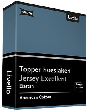 Topper Hoeslaken Livello Stretch Excellent Bleu