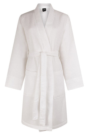 Wafel badjas kort Livello  Nature White