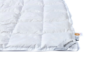 Dekbed Dreamstar 100% zuivere witte ganzendons Lente/herfst blokstiksel