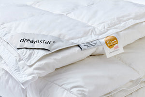 Dekbed Dreamstar 100% zuivere witte ganzendons Lente/herfst labels
