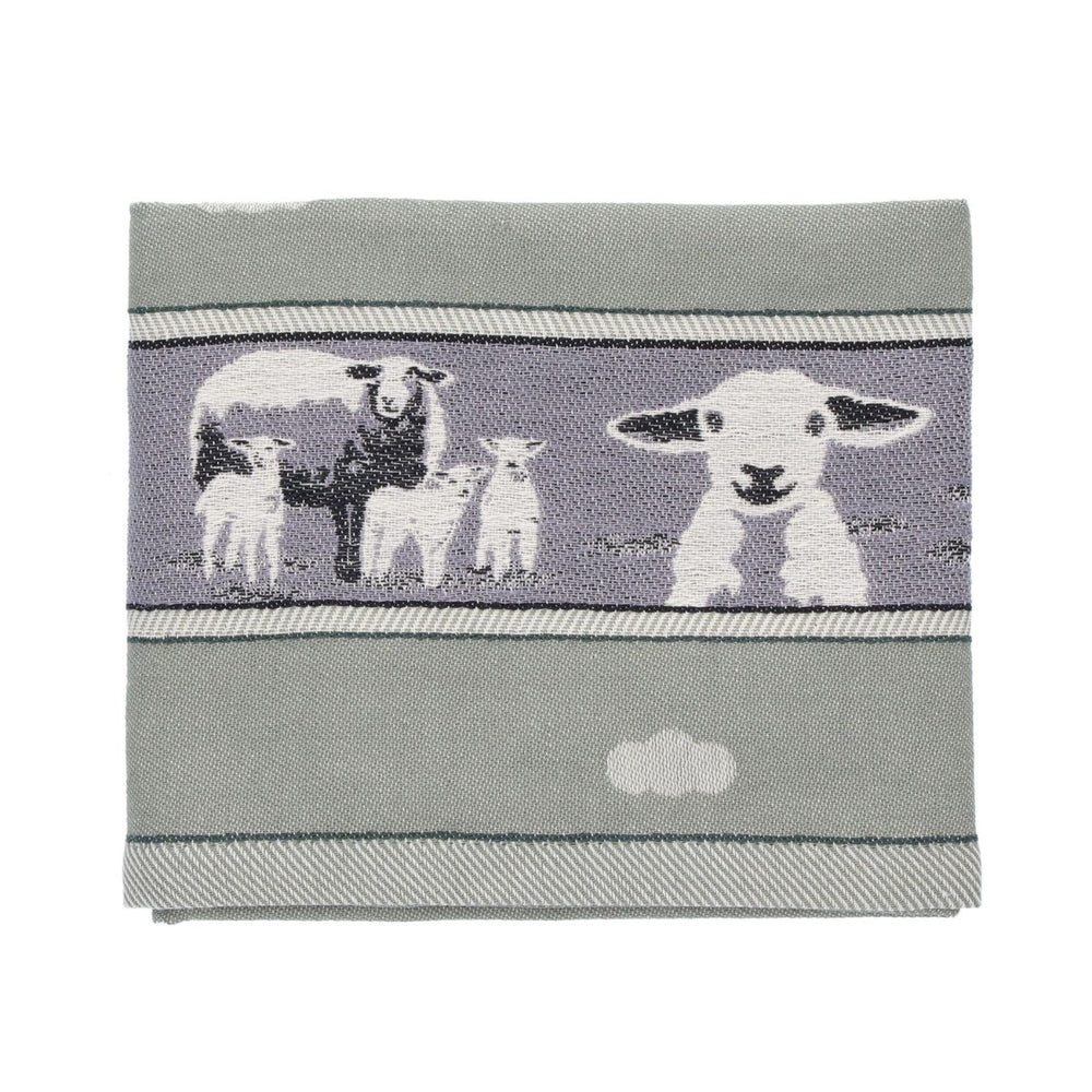Theedoek Bunzlau Castle  Sheep dark green