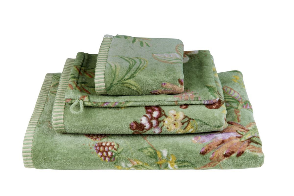 Badtextiel Pip Studio Secret Garden Green stapel