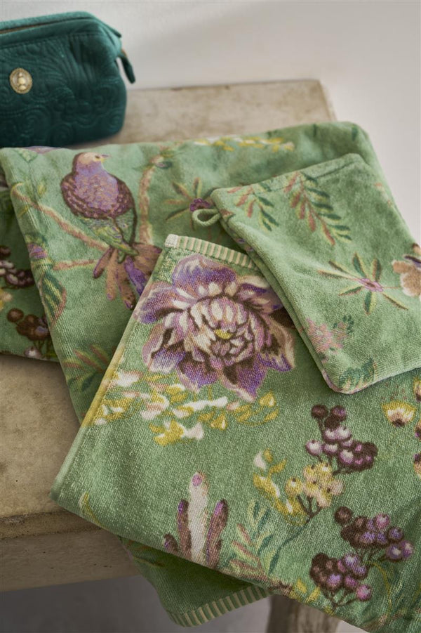 Badtextiel Pip Studio Secret Garden Green detail