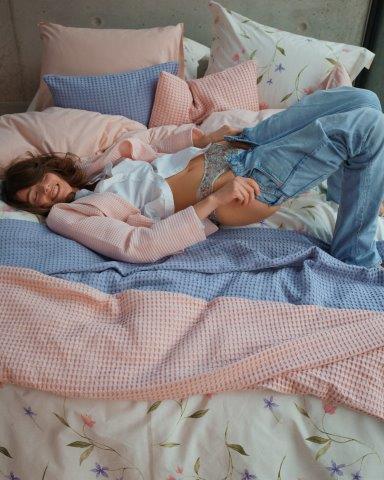 Wafel Deken Vandyck Home Pique Lavender Blue mood
