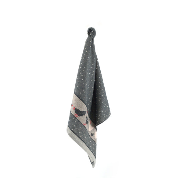 Keukendoek Bunzlau Castle Chickens Black 