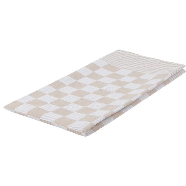 Theedoek Livello Ruit Sand 