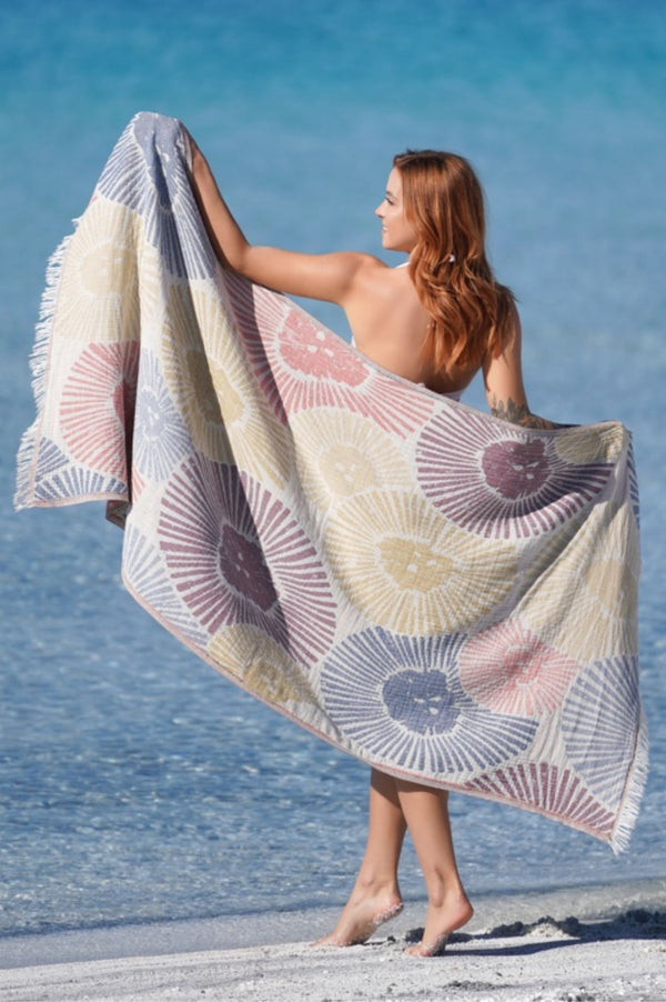 Hamamdoek Zusenzomer Alya Blue/Red
