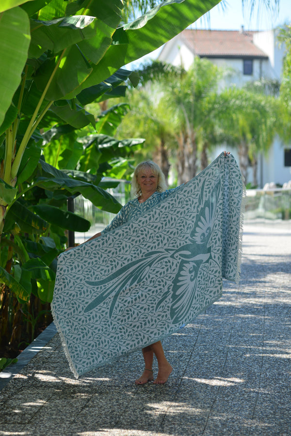 ZusenZomer Hamamdoek  Kolibri Petrol